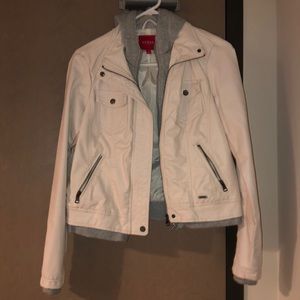 White leather Guess jacket